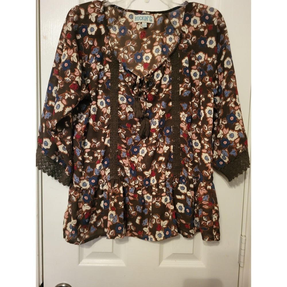 Rockin' C Womens Boho Blouse